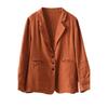Women S Vintage Casual Blazer Jacket Turn Down Collar Cotton Linen