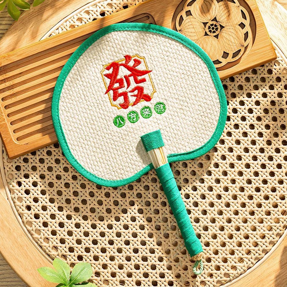 Decorative Summer Handheld Fan Handmade Hand Fan Practical Straw Fan Summer