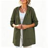 Women's Waterproof Windproof Hooded Jacket Lightweight Zip Front Outdoor Raincoat Casual Long Sleeve Windbreaker