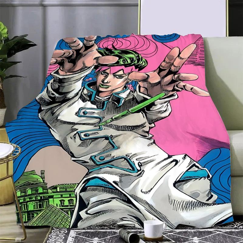 Anime JoJo's Bizarre Adventure Printed Blanket Picnic Blankets Warm Blanket Soft and Comfortable Home Travel Birthday Gift