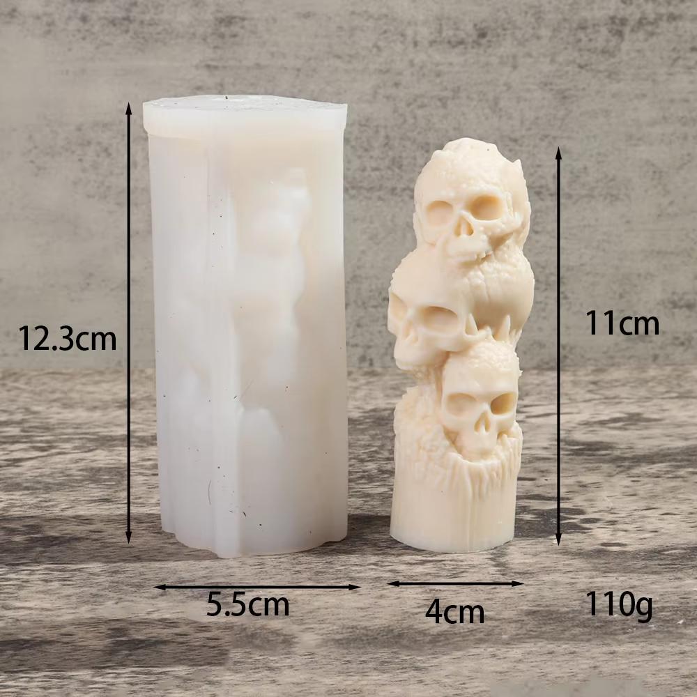 Rose Relief Skull Candle Silicone Mold 3D Halloween Ghost Claw Rose Ball Aromatherapy Pendant Molds Holiday Decor Accessories