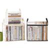 1Pc Book Organizing Box Student Classroom Book Storage Box Transparent Storage Household Large Capacity Textbook Storage Bag
