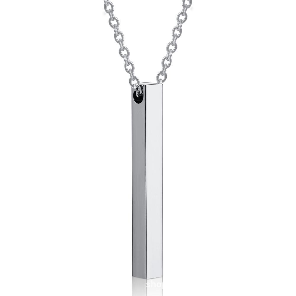 Geometric Titanium Steel Pendant Necklace - Trendy Unisex Design