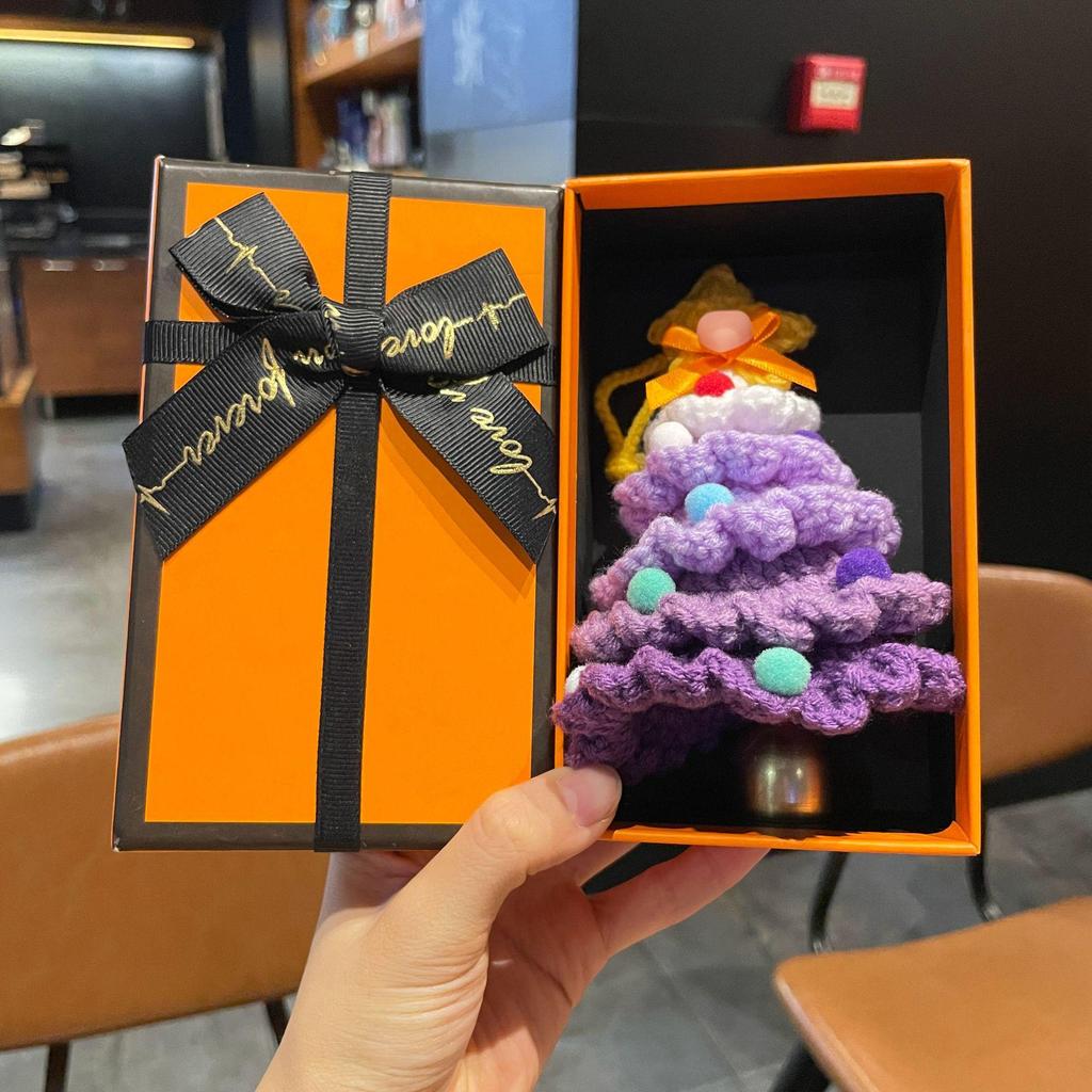 International Yarn Crochet Mini Christmas Tree Car Ornament Gift