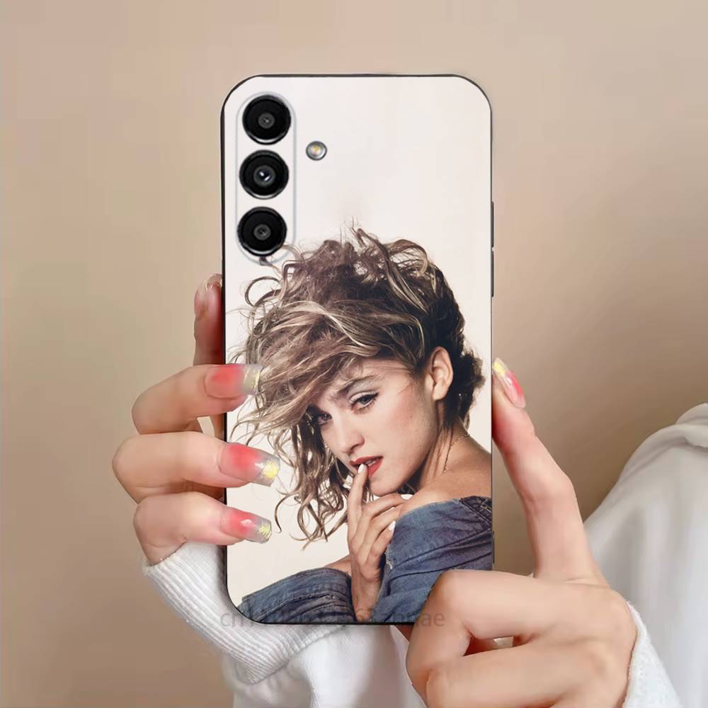 

M-Madonna-S 80s Phone Case For Samsung S25,24,23,22,21,S20,Ultra,Plus,FE Black Soft Cover SamsungS20lite