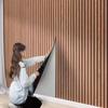 1 Roll SXP Self-Adhesive Grid Panel Wall Sticker 3D Textured Striped Wallpaper for Ceiling Living Room Home Decor Peel and Stick