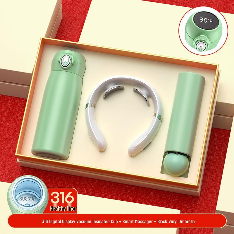 

Business Gift Set with Insulated Cup, Massager & Umbrella