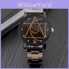 Fashionable Compass Dial Couples Watch With Stainless Steel Clasp