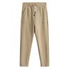 Long-staple Cotton Japanese Simple Drawstring Waist Straight Sweatpants Men