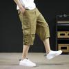 Men's Cargo Shorts Summer Loose Casual Pants Elastic Waist Large Size Outdoor Jogging Sweatpants Trend Multi Pockets Shorts
