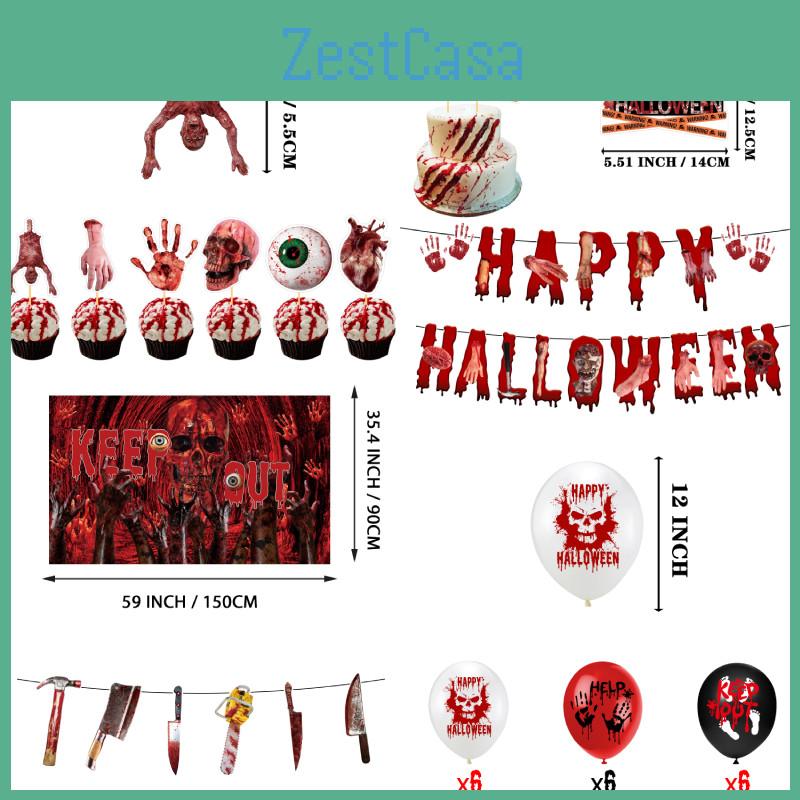Halloween Decorations Halloween Banner And Spiraling Hanging Decorations Set