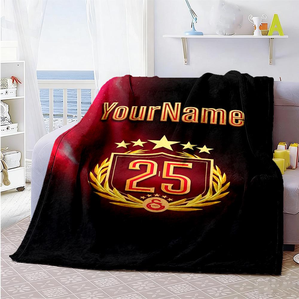 Galatasaray 275 Personalized Name Blanket Multi-purpose Customizable Blanket Durable Comfort Great for Couch Bedding Bed Living Room