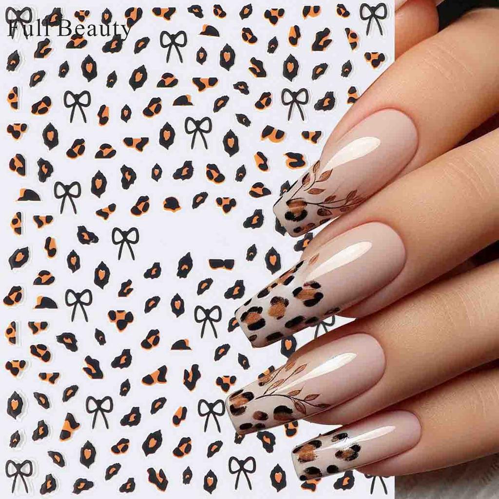 Butterfly 3D Nail Stickers Flower Plants Nail Art Decals Floral Leaf Spring Sliders Manicure Decor