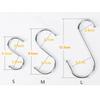 Multi Functional S-shaped Hook Strong Metal Hooks for Wardrobe Behind Door Sturdy Storage Hooking for Household Kitchen Bathroom