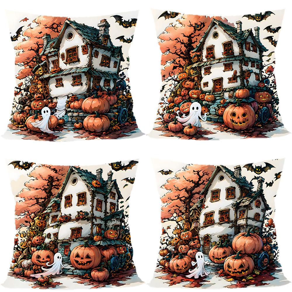 Halloween Pillowcase Pumpkin Skull Funny Ghost Cushion Cover Sofa Living Room Decoration Pillow