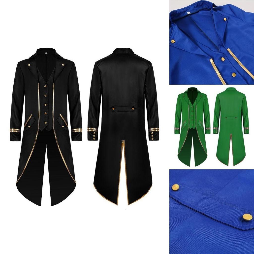 Elegant Steampunk Long Tailcoat Tuxedo For Halloween