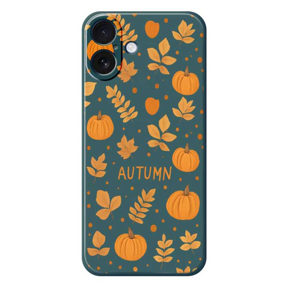 For iPhone 17 Case Autumn Theme Pattern Printing Straight Edge TPU Phone Back Cover