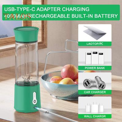 Liquidificador espremedor portátil sem fio, misturador de frutas com lâminas afiadas, sem bpa, máquina de lavar louça segura, motor poderoso, máquina de mistura de frutas, copo espremedor
