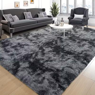 Tie-Dye Plüschteppich Bequem Weich und Warm Rutschfest Wohnzimmer Sofa und Liegestuhl Matte Nachttischteppich für Schlafzimmer Heimdekoration