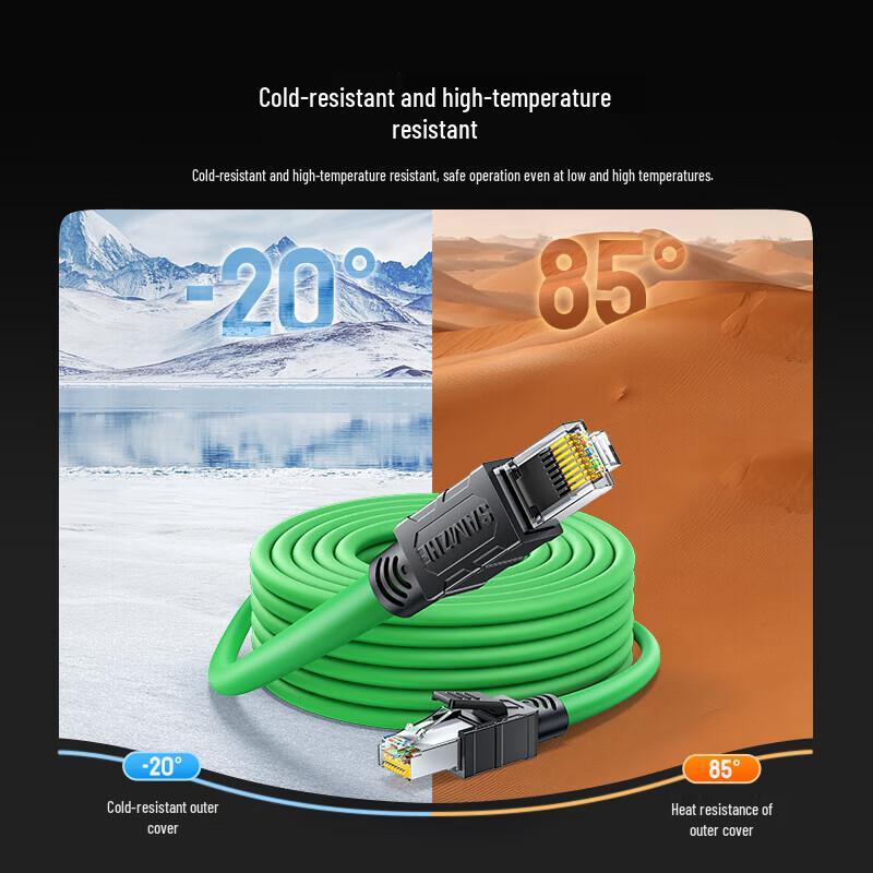 SAMZHE SPFC6A-15 Cat6A High-Flex Industrial Shielded Ethernet Cable