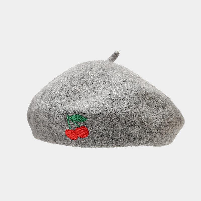 Women's Winter Casual Embroidered Checked Beret Trendy Fashion Artist Hat
