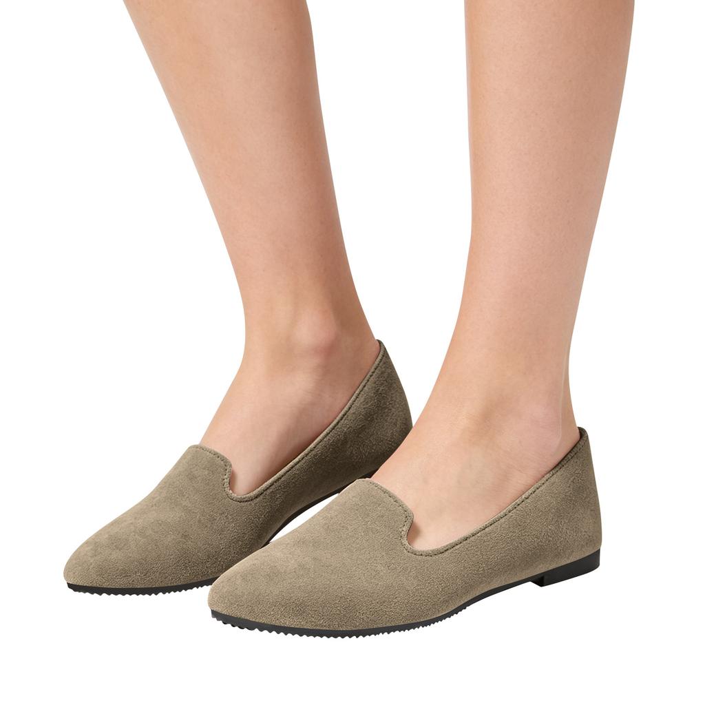 Women's Pointed Toe Slip On Flat Shoes Soft Upper Material Lightweight Design Comfortable Fit Durable Outsole Suitable for Daily Wear