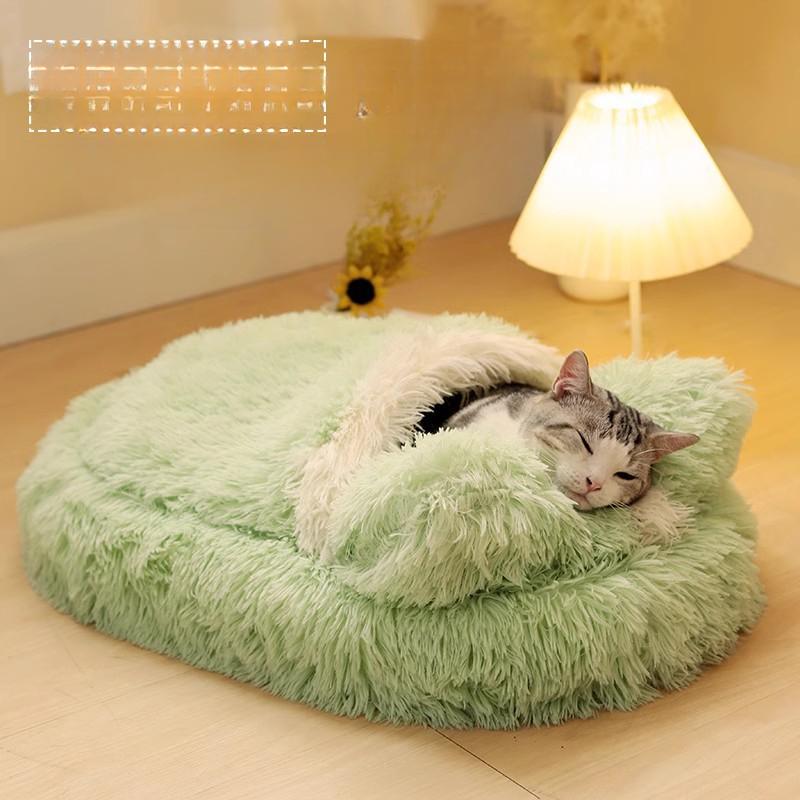 Cat Bed for All Seasons Cats and Dogs Sleep Enclosed Winter Warm Pet Mat Winter Pet Bed