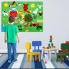 Farm Animals Felt Story Board Set Child Learning Interactive Play Storybook Wall Hanging Decor Puzzle Toys Kids Christmas Gifts