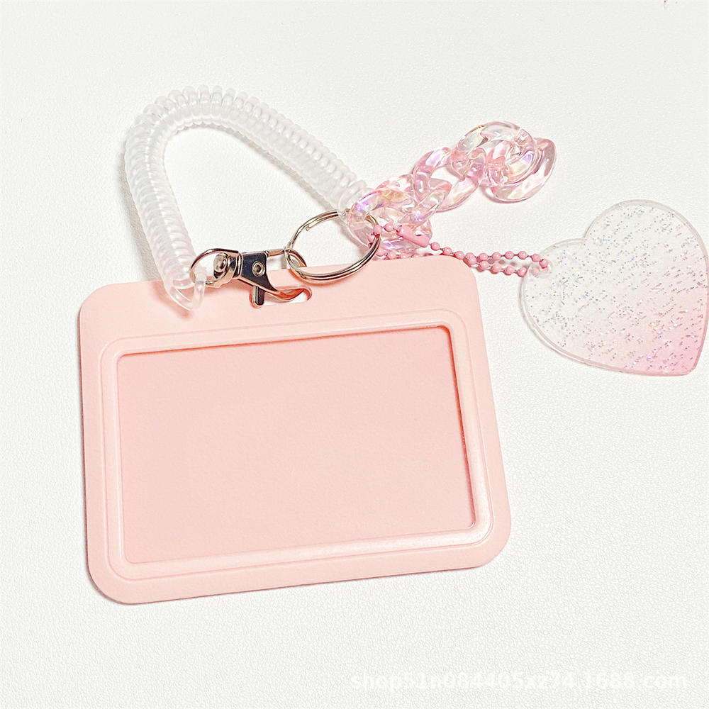 Simple Student Kids Lanyard Card Holder Slim Wallet Boys Pu Id Certificate Bus Door Credit Card Bag for Girls Zipper Coin Purses
