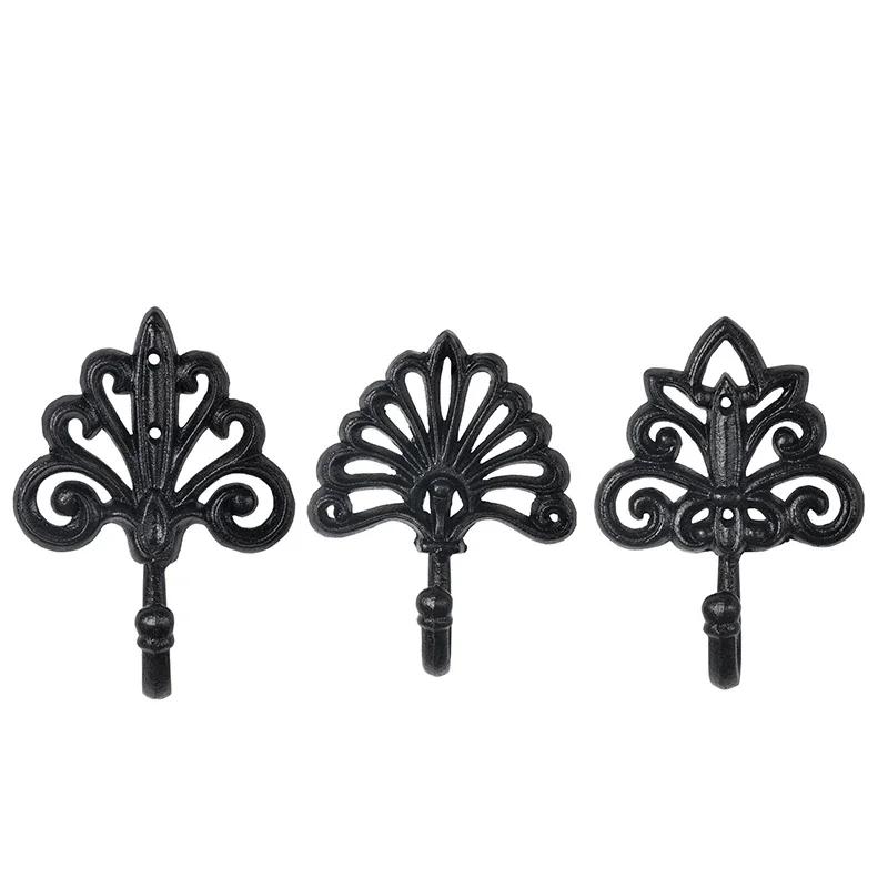 

3 шт. Настенное украшение в европейском ретро-стиле для гостиной, прихожей, крючок для одежды, зеленое, белое, для наружной стены двора чёрный