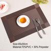 Rectangular PVC Placemat European Waterproof Anti-slip Coasters Dining Table Mats Heat Resistant Pad Cup Coffee Mats Home Decor