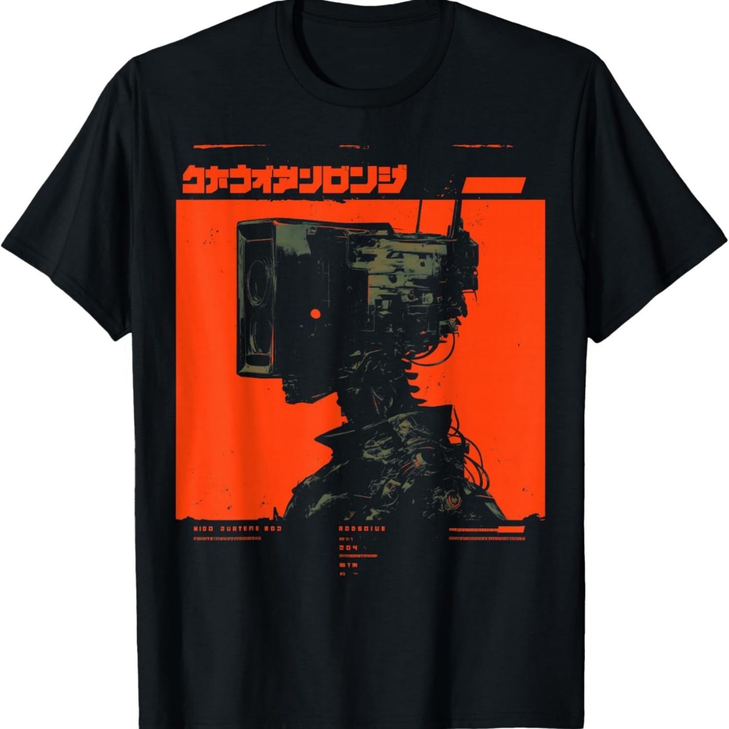 Futuristic Techwear Japanese Cyberpunk Harajuku Horror Punk T-Shirt S