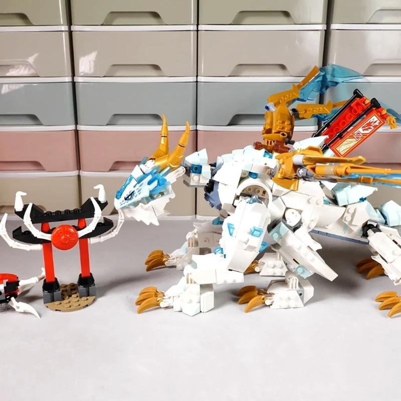 Creative Ice Dragon Creature Model Building Blocks Fit71786  Assembled Bricks Kids Toys Birthday Christmas Gifts