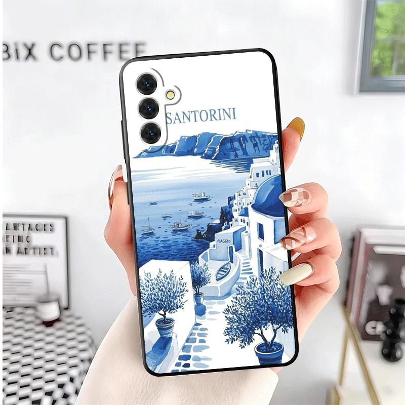 Santorini Greece Summer Soft Phone Case for Samsung A17 A37 A57 A16 A26 A36 A56 A15 A25 A35 A55 A14 A24 A34 A54 A13 A23 A33 A53