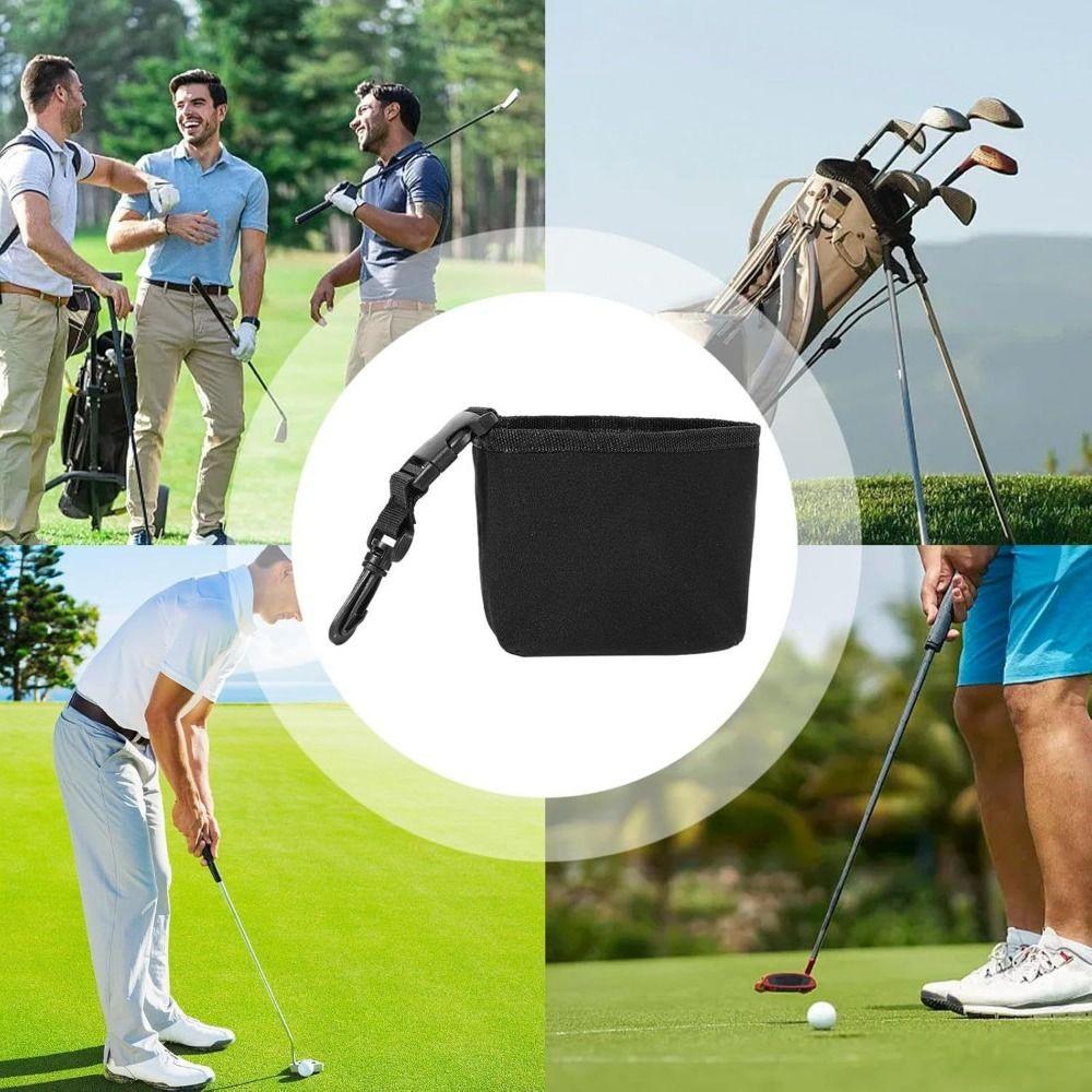 with Fabric Golf Cleaning Bag Washable Golf Ball Wash Bag Golf Club Cleaning Bag  Golfers