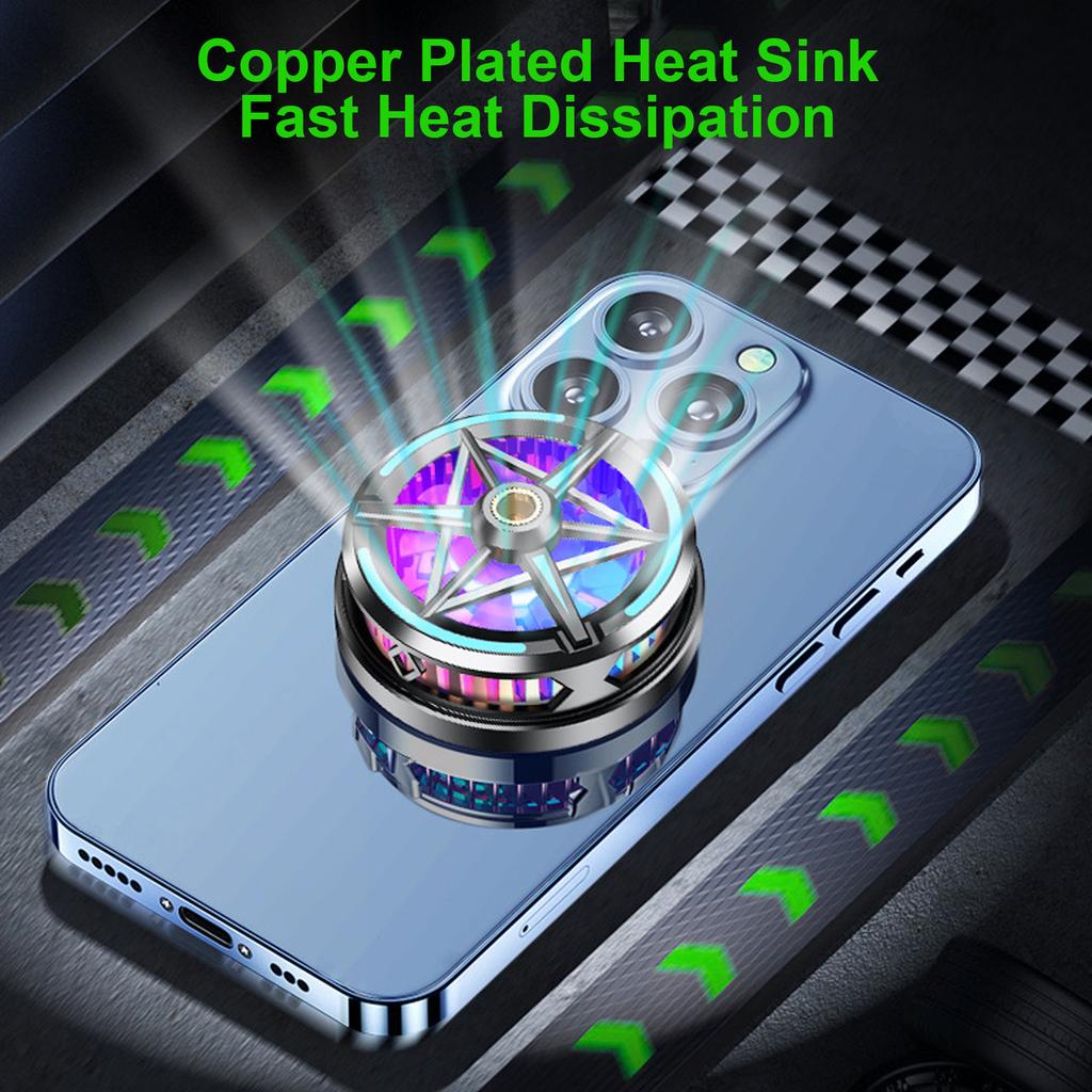 Mobile Phone Radiator Phone Cooling Fan Magnetic  Powerful Turbofan TEC Algorithm Refrigeration System for Watching Videos