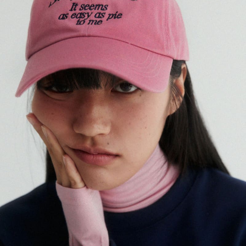 

sloppipie SIGNATURE COTTON BALL CAP [PINK] PINK