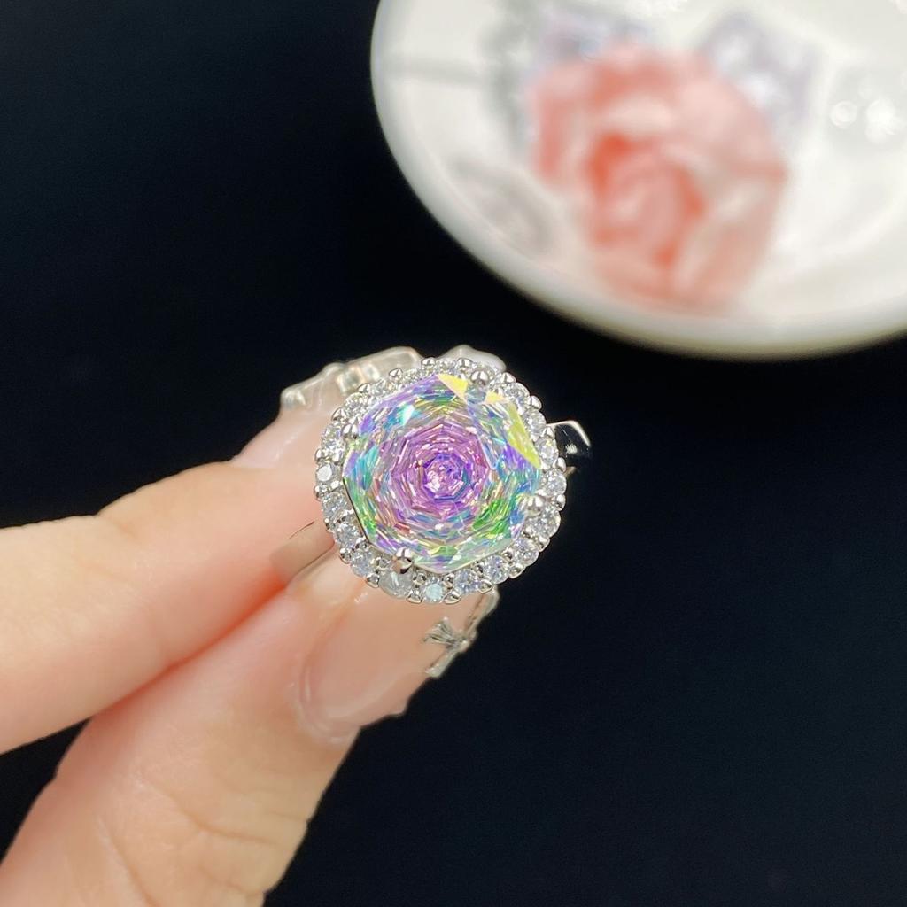 Top Qualität Aaa Bunt Zirkonia Ring Ohrringe Anhänger Halskette Sets Für Frauen Mode Hochzeitsparty Verlobungsschmuck