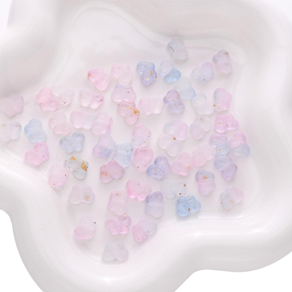 Contas Feitas à Mão 10 * 7 Acrílico Bloco de Cores Gradiente Ponto Ouro Borboleta Caseiro DIY Acessórios de Joalheria Contas de Fio de Mão Pingente de Bolsa Contas Soltas