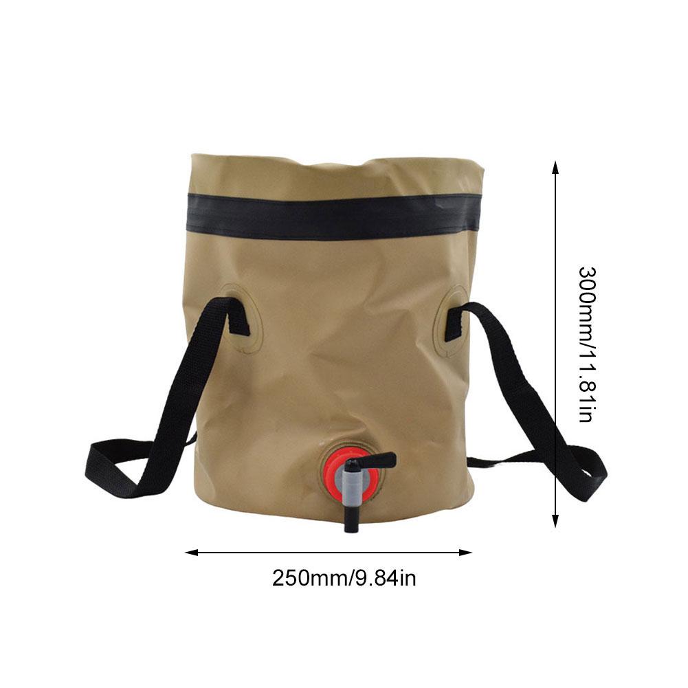 10L Collapsible Bucket Portable Folding Bucket with Faucet Camping Bucket Bag Camp Water Container for Camping Hiking United States