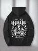 Casual Hooded Sweatshirt- Geometric Pattern Pullover with Kangaroo Pocket Regular Fit Long Sleeve Machine Washable Comfor