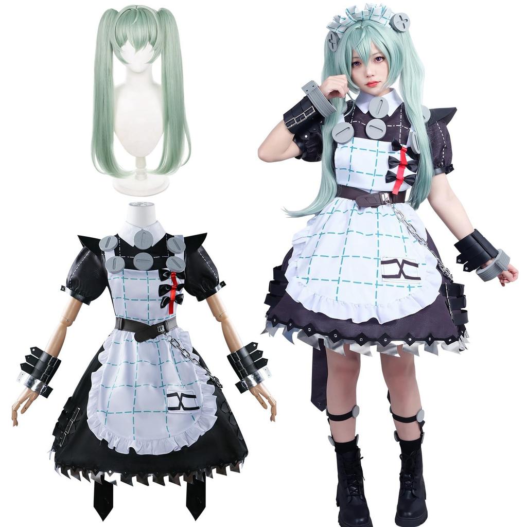 Corin Wickes Cosplay Maid Zenzero Cosplay Costume with Adult Costume for School and Stage Performances Size [Excellent Product] Wig, Festivals,