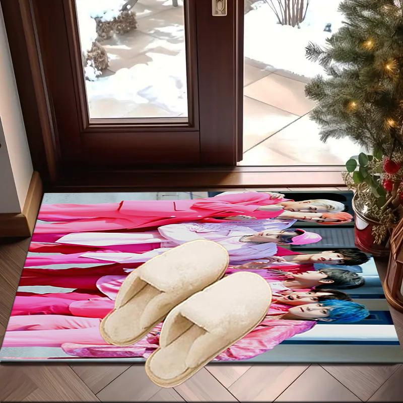 K-pop BT music group Carpet, Chair Rug,Rug for Office Bedroom living rooms, Doormat decor Fan Gift Christmas Gift
