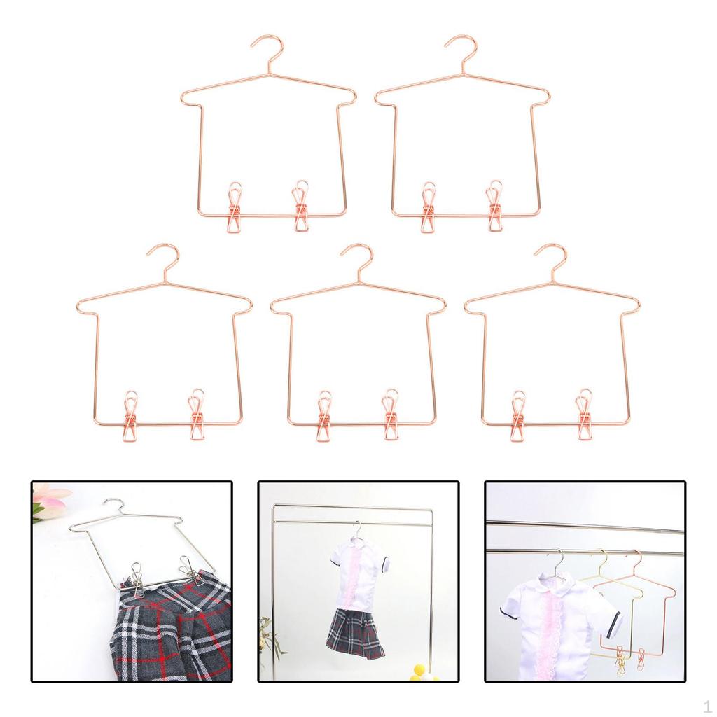 5 1/3 Coat Hangers, Dollhouse Rack, Miniature Doll Accessories, Furniture, Micro Landscape