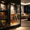 Decantador de Uísque em Formato de Guitarra Slash, Garrafa de Licor Temática Guns N' Roses, Peça de Bar Colecionável de Tennessee Whiskey para Fãs de Rock