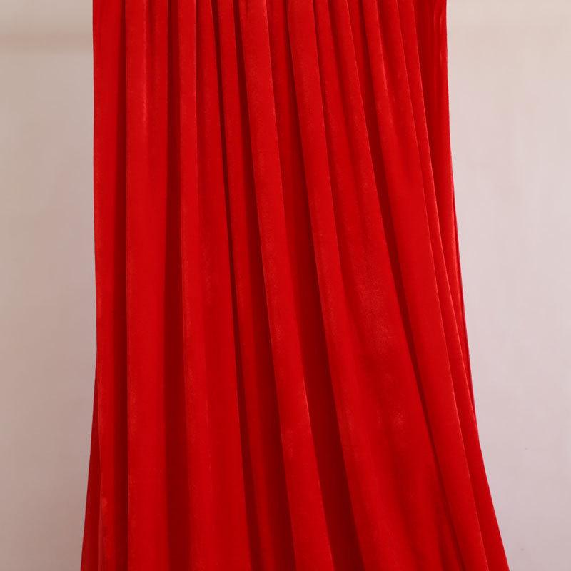 Золотая бархатная марля и бордовые драпировки, Декор для свадебного и помолвочного банкета