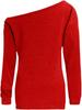 2025 Casual European & American Solid Color Women's Off-Shoulder Sweatshirt