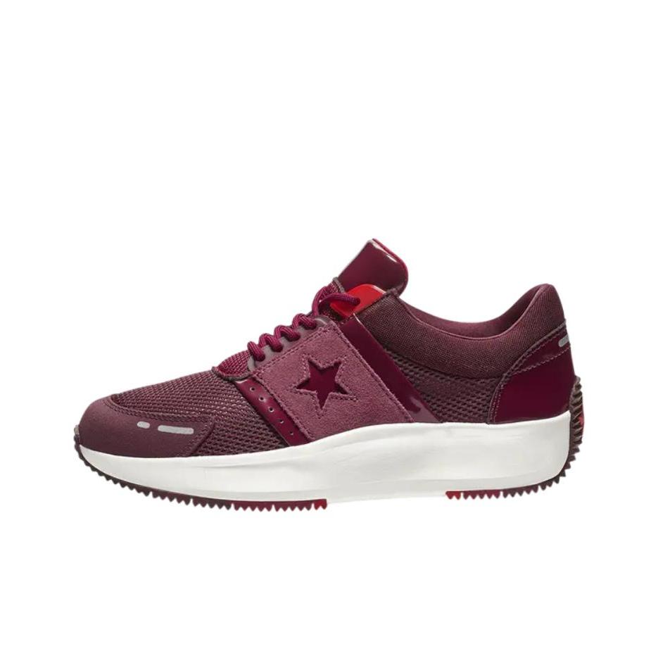 Converse Run Star Low The Rundown Unisex Sneakers Red Dark-Burgundy Rhubarb 163312C