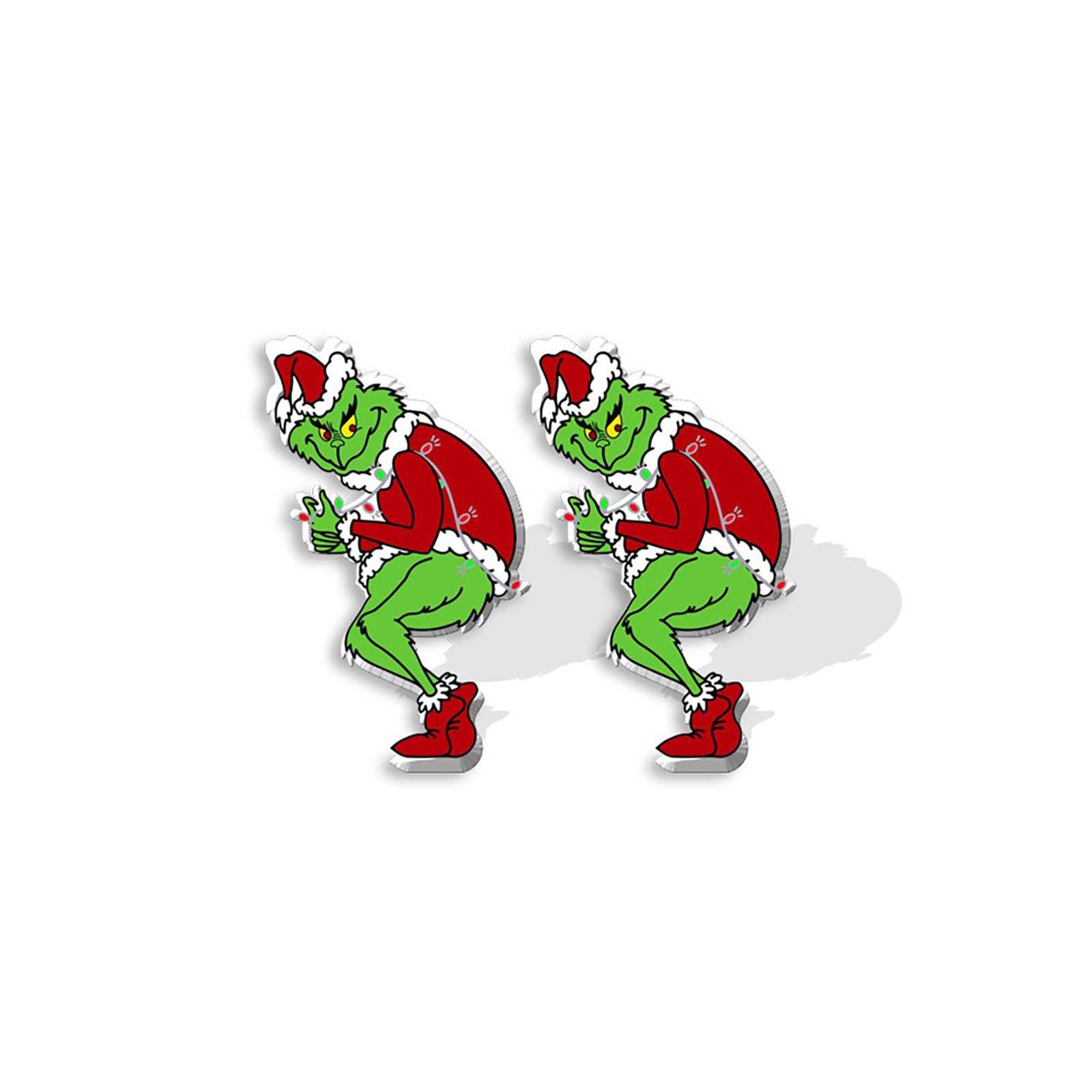 

Рождественские милые серьги с рисунком Грин-ч, подарок для женщин и девочек, день рождения/День Святого Валентина/юбилей One Size