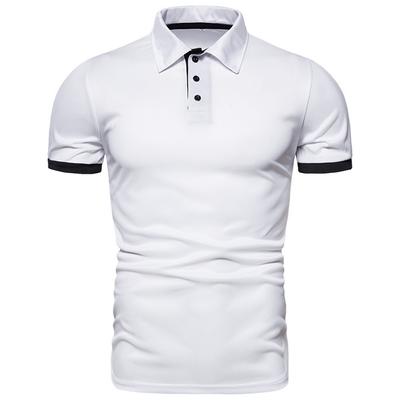 Men's Short Sleeve Polo Shirt Lapel Collar Solid Golf Clothing Men Casual Button Polo Shirts